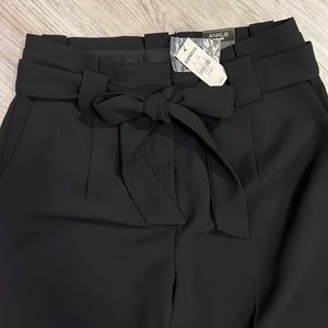 Express Black High Waist Paper-bag Pant with Tie Size 2